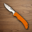 AccuSharp Caping Fixed-Blade Knife 3.5" 420 Stainless Steel Blade Orange Rubber Handle