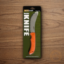 AccuSharp Butcher Kitchen Knife 4.25" 420 Steel Blade Non-Slip Rubber Grip In Blaze Orange Handle