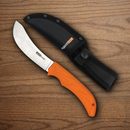 AccuSharp Butcher Kitchen Knife 4.25" 420 Steel Blade Non-Slip Rubber Grip In Blaze Orange Handle
