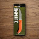 AccuSharp AccuZip Skinning Fixed Knife 4.25" 420 Steel Blade Non-Slip Rubber Grip In Blaze Orange Handle