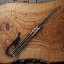 Artisan Holm Folding Knife 3.13" PVD AR-RPM9 Steel Blade Rose Gold/Wood Handle