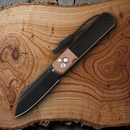 Artisan Holm Folding Knife 3.13" PVD AR-RPM9 Steel Blade Rose Gold/Wood Handle