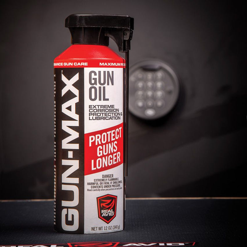 Real Avid Gun-Max Gun Oil 12oz Powerful Inhibitors Displace Moisture For Extended Corrosion Protection MLP12A -Real Avid - Survivor Hand Precision Knives & Outdoor Gear Store