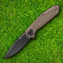 Real Avid RAV 3 Folding Knife 3.25" 8Cr13MoV Steel Blade  Coyote Brown Aluminum Handle
