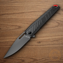 Real Avid RAV 5 Folding Knife 3.38" 8Cr13MoV Steel Blade Black Aluminum/Carbon Fiber Handle