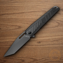 Real Avid RAV 6 Folding Knife 3.38" 8Cr13MoV Steel Blade Black Aluminum Handle