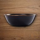 Barebones Living Enamel Bowl Set 2 Charcoal Steel Core Construction Copper Edge