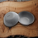 Barebones Living Two Steel/Enamel Bowls Dishwasher Safe Vintage-Inspired Gray