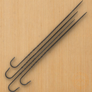 Barebones Living Cowboy Grill Skewer Set of Four Hand-Tooled Forged Hangable