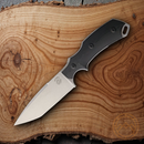 Bastinelli Creations RED V2 Fixed Knife 4" N690Co Steel Blade Black Micarta Handle