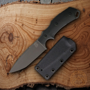 Bastinelli Creations RED V2 Fixed Knife 4" N690 Steel Blade Black Micarta Handle