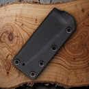 Bastinelli Creations RED V2 Fixed Knife 4" N690 Steel Blade Black Micarta Handle
