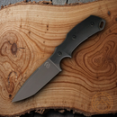 Bastinelli Creations RED V2 Fixed Knife 4" N690 Steel Blade Black Micarta Handle