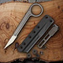 Bastinelli Creations Picoeur Fixed Knife 1.5" N690Co Steel Blade Stainless Steel Handle