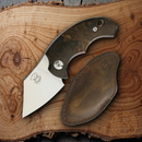 Bastinelli Creations BB Drago Folding Knife 1.75" Bohler N690 Steel Blade Ziricote Wood Handle