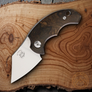 Bastinelli Creations BB Drago Folding Knife 1.75" Bohler N690 Steel Blade Ziricote Wood Handle