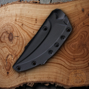 Bastinelli Creations Mako Fixed Knife 5" Bohler N690 Steel Blade Black Grooved G10 Handle