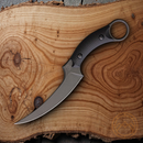 Bastinelli Creations Mako Fixed Knife 4.75" N690Co Steel Blade Black Grooved G10 Handle