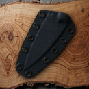 Bastinelli Creations Fixed Knife 3.5" N690 Steel Blade Black Cord Wrap/Menuki Handle