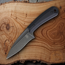 Bastinelli Creations SIN Fixed Knife 3.5" Bohler N690 Steel Blade Black G10 Handle