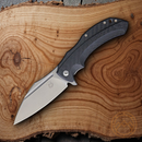 Bastinelli Creations Shadow Folding Knife 3.75" Elmax Steel Blade Carbon Fiber
