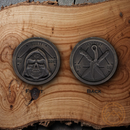 Bastinelli Creations Bronze Coin Guilty/Skull On One Side And Innocent/Crossed