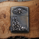 Bastinelli Creations Skulls Zippo Lighter Single Bronze Dimensions 1.44"x2.25"