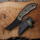 Bastinelli Creations Chopper Fixed Knife 3.5" Bohler M390 Steel Blade Green G10 Handle