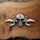 Bastinelli Creations Menuki Reaper Metal Alloy Construction 1.13" x 0.5" x 0.13"
