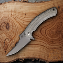Bastinelli Creations Folding Knife 3.5" N690 Steel Blade Micarta/Titanium Handle