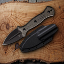 Bastinelli Creations Telum Fixed Knife 2.5" Plain Edge Bohler M390 Steel Blade Green Linen Micarta Handle