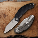 Bastinelli Creations D Vil Mini Dragotac Framelock Folding Knife 3" Bohler M390 Steel Blade G10 / Titanium Handle