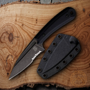 Bastinelli Creations SIN Fixed Knife 3.5" Bohler N690 Steel Blade Black G10 Handle