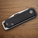 Bear & Son Small Slip Joint Folding Knife 1.5" High Carbon Steel Blade Black Aluminum Handle