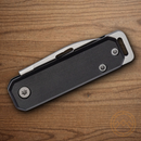 Bear & Son Small Slip Joint Folding Knife 1.5" High Carbon Steel Blade Black Aluminum Handle
