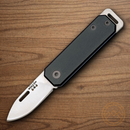 Bear & Son Small Slip Joint Folding Knife 1.5" High Carbon Steel Blade Black Aluminum Handle