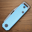 Bear & Son Small Slip Joint Folding Knife 1.5" High Carbon Steel Blade Blue Aluminum Handle