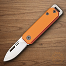 Bear & Son Small Slip Joint Folding Knife 1.5" High Carbon Steel Blade Orange Aluminum Handle