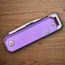 Bear & Son Slip Joint Folding Knife 1.5" High Carbon Steel Blade Purple Aluminum Handle