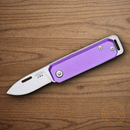 Bear & Son Slip Joint Folding Knife 1.5" High Carbon Steel Blade Purple Aluminum Handle