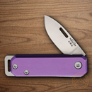 Bear & Son Slip Joint Folding Knife 1.5" High Carbon Steel Blade Purple Aluminum Handle