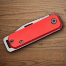 Bear & Son Small Slip Joint Folding Knife 1.5" High Carbon Steel Blade Red Aluminum Handle