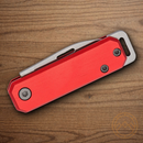 Bear & Son Small Slip Joint Folding Knife 1.5" High Carbon Steel Blade Red Aluminum Handle