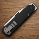 Bear & Son Large Slip Joint Folding Knife 2.38" High Carbon Steel Blade Black Aluminum Handle