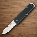 Bear & Son Large Slip Joint Folding Knife 2.38" High Carbon Steel Blade Black Aluminum Handle