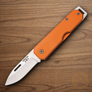 Bear & Son Large Slip Joint Folding Knife 2.38" High Carbon Steel Blade Orange Aluminum Handle