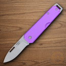 Bear & Son Slip Joint Folding Knife 2.38" High Carbon Steel Blade Purple Aluminum Handle