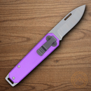 Bear & Son Slip Joint Folding Knife 2.38" High Carbon Steel Blade Purple Aluminum Handle