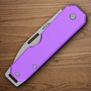 Bear & Son Slip Joint Folding Knife 2.38" High Carbon Steel Blade Purple Aluminum Handle