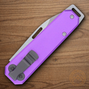 Bear & Son Slip Joint Folding Knife 2.38" High Carbon Steel Blade Purple Aluminum Handle
